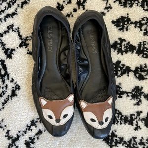 Ellen Tracy Fox Leather Flats